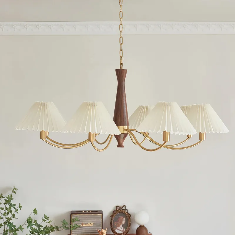 Classic Flared Cones Fabric Chandelier