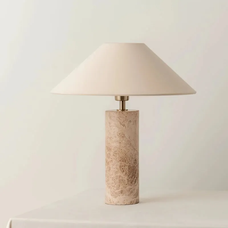 Modern Cone-Shaped Marble Table Lamp