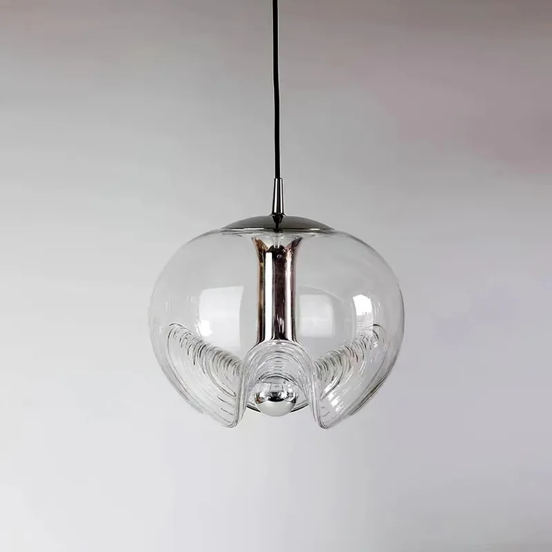 Trendy Round Sphere Glass Pendant Light