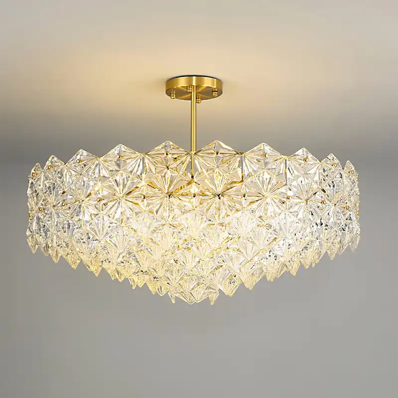 Elegant Diamond Glass Chandelier