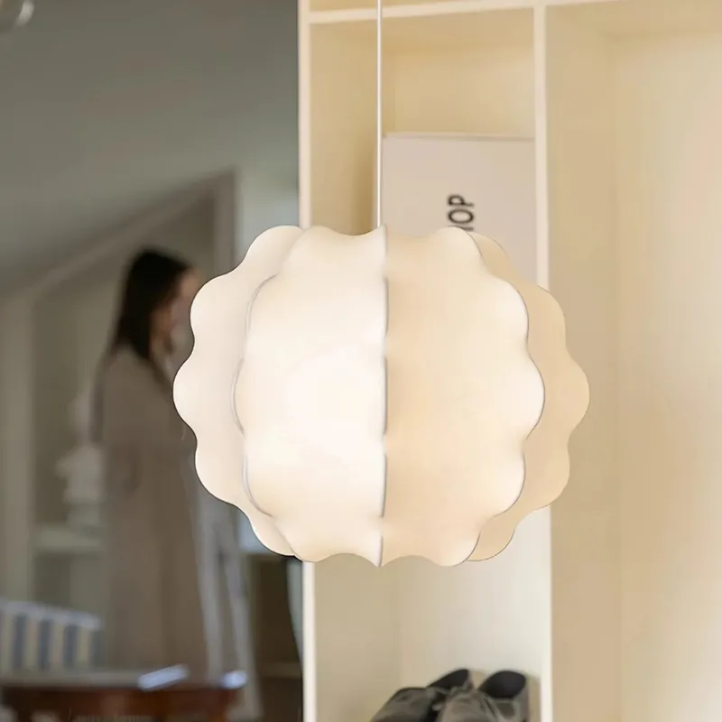 Stylish Wavy Silk Pendant Light
