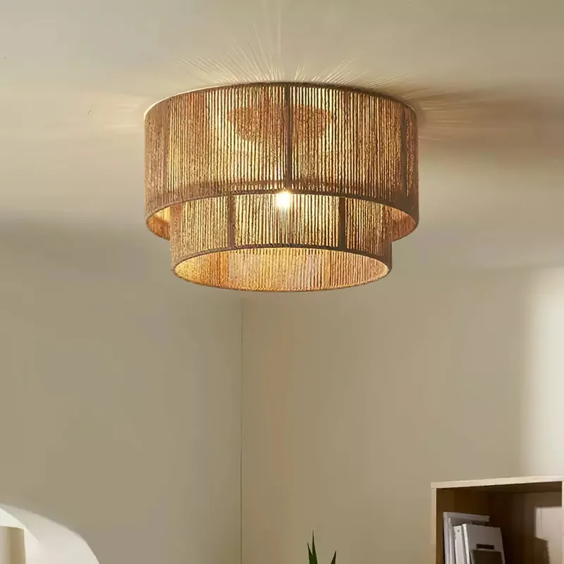 Boho Circle Weaving Ceiling Light