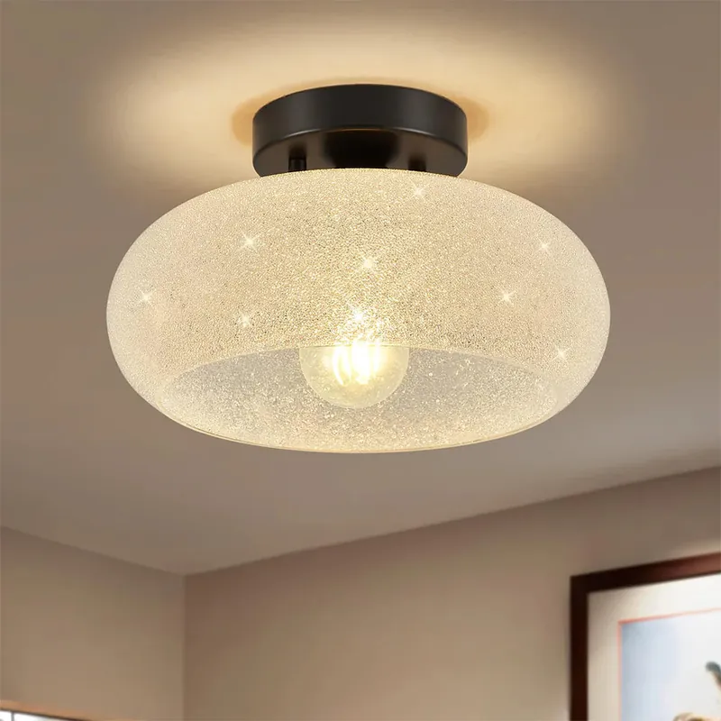 Classic Sphere Glass Glow Ceiling Light