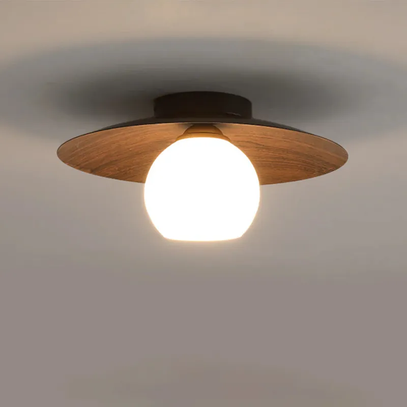 Modern Round Wooden Ceiling Light