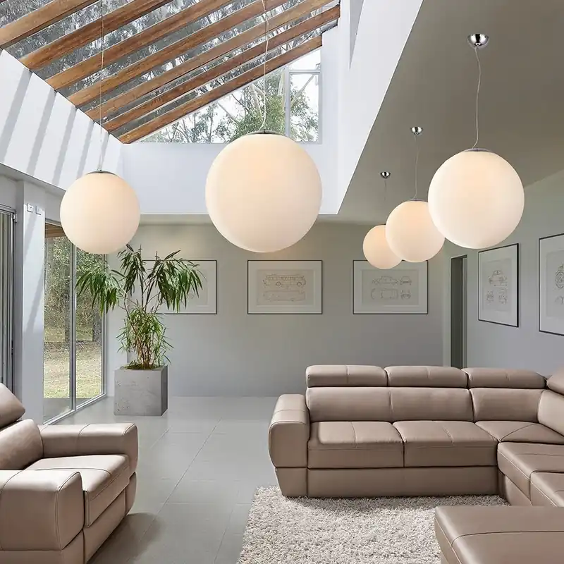 Modern Large Globe Glass Pendant Light