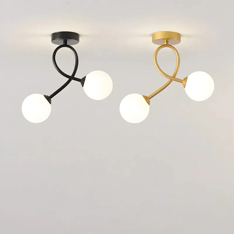 Plafonnier en verre créatif moderne nordique