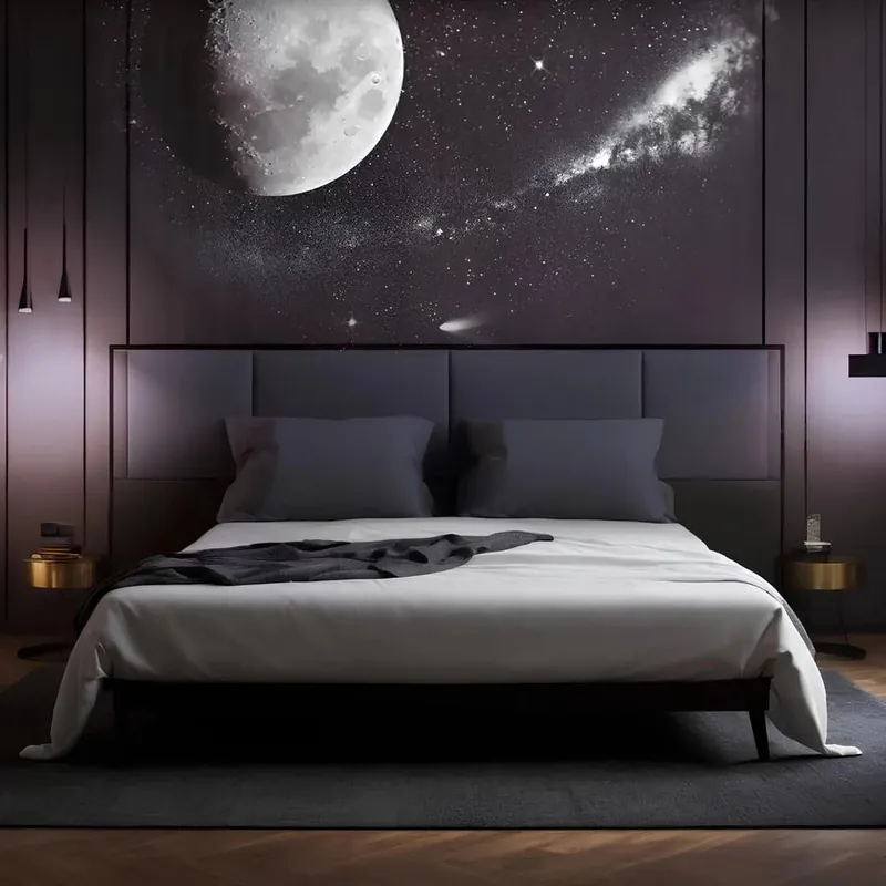 Lampe de projection de lumière de lune moderne