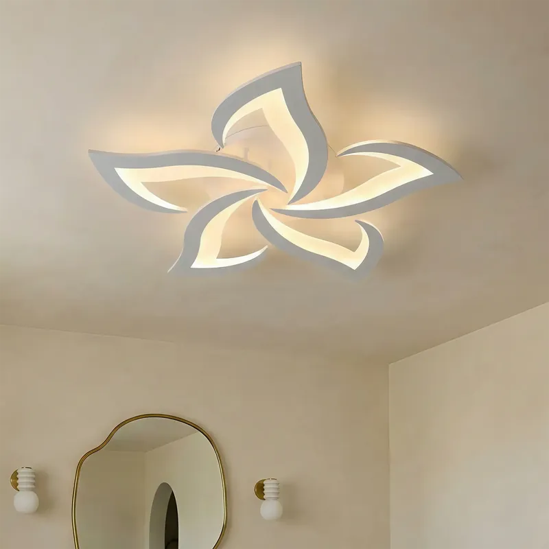 Plafonnier moderne et créatif en forme de fleur