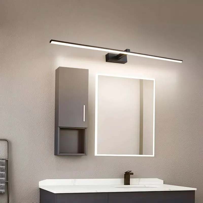 Applique murale miroir en aluminium mince et moderne