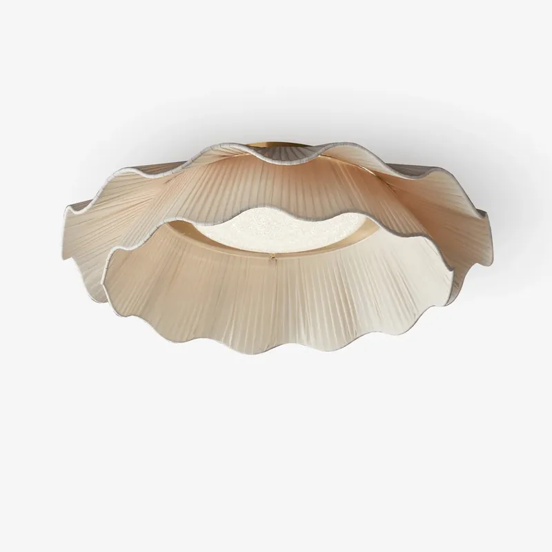 Plafonnier contemporain en tissu ondulé