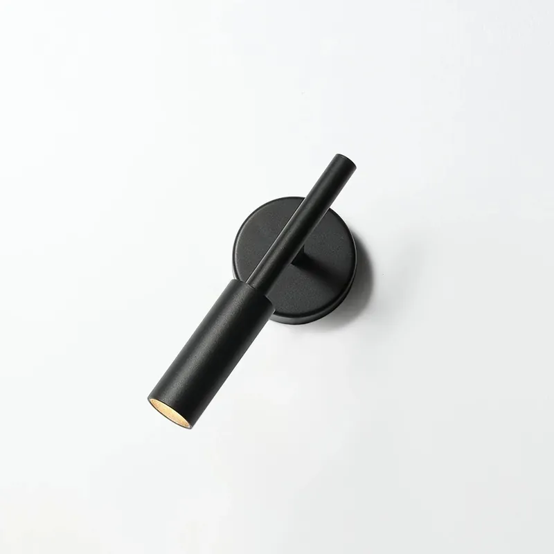 Applique murale minimaliste en fer cylindrique