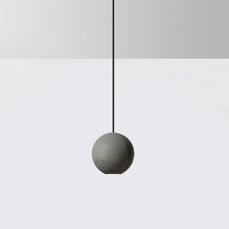 Suspension ronde minimaliste en béton
