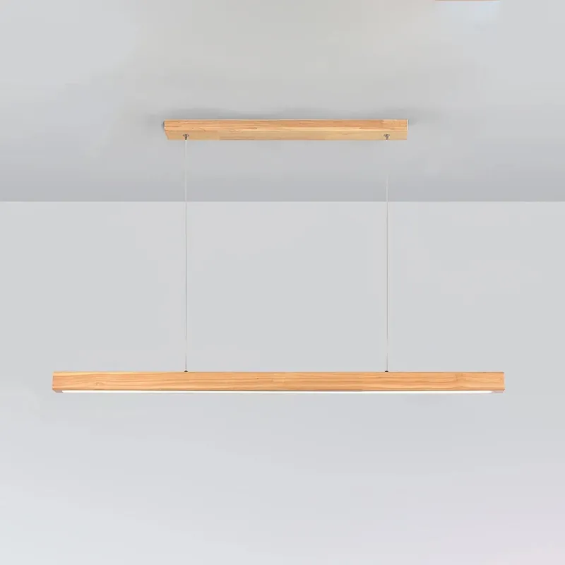 Lampe à suspension linéaire moderne en métal