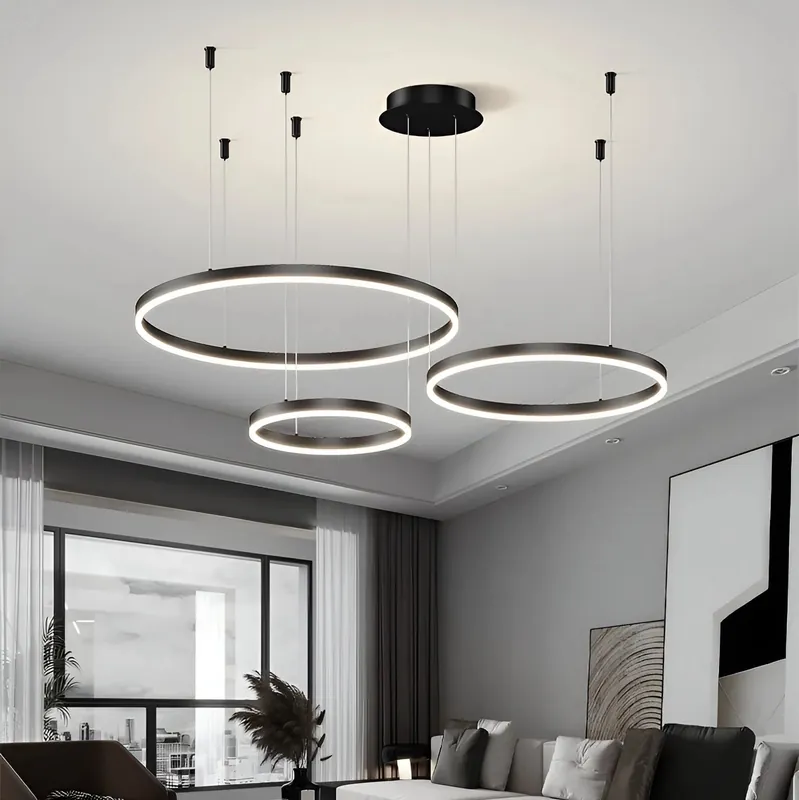 Lampe suspendue LED Halo en aluminium réglable moderne