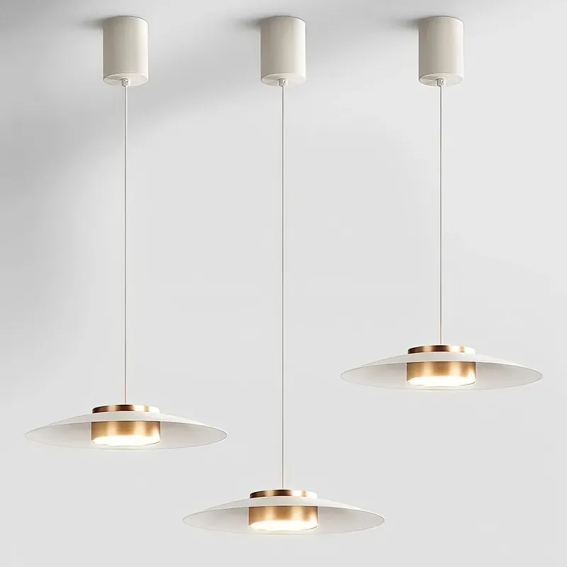Lampe à suspension nordique en métal à disque minimal