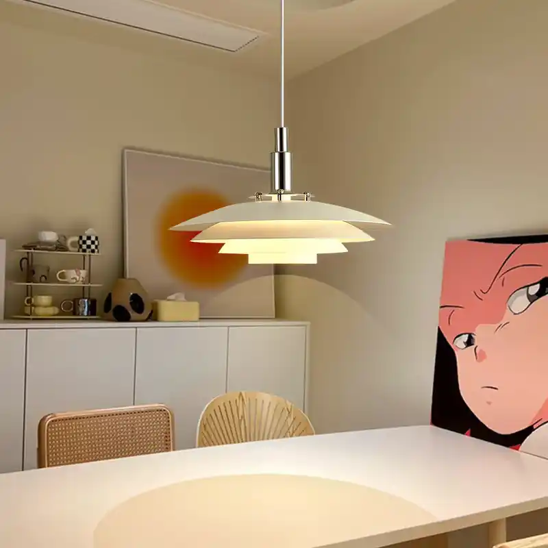 Lampe à suspension ronde minimaliste en métal et verre