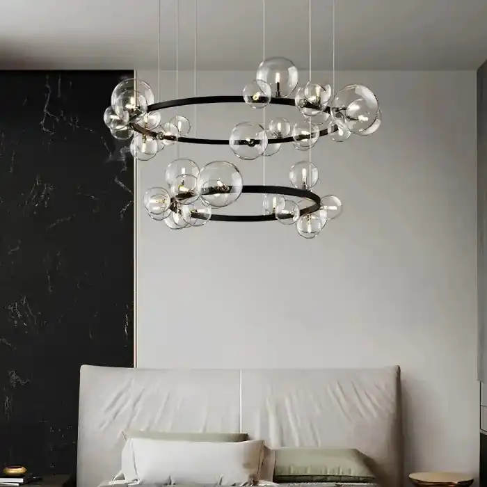 Lustre annulaire contemporain à LED Alyse