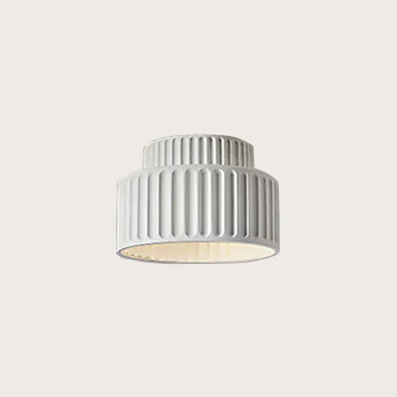 Glarefusion Vintage-Trommel-Deckenlampe im cremefarbenen Stil
