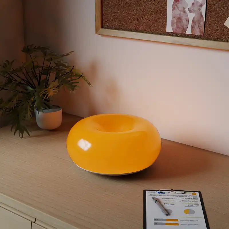 Moderne Bauhaus Donut Tisch-\\/Wandlampe