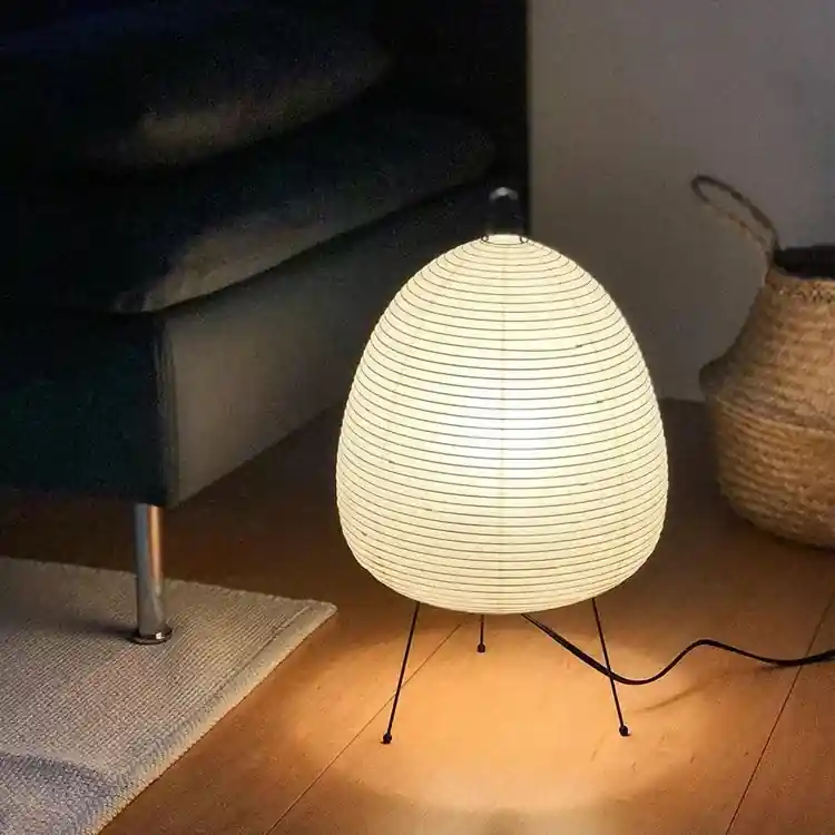 Tischlampe aus Reispapier