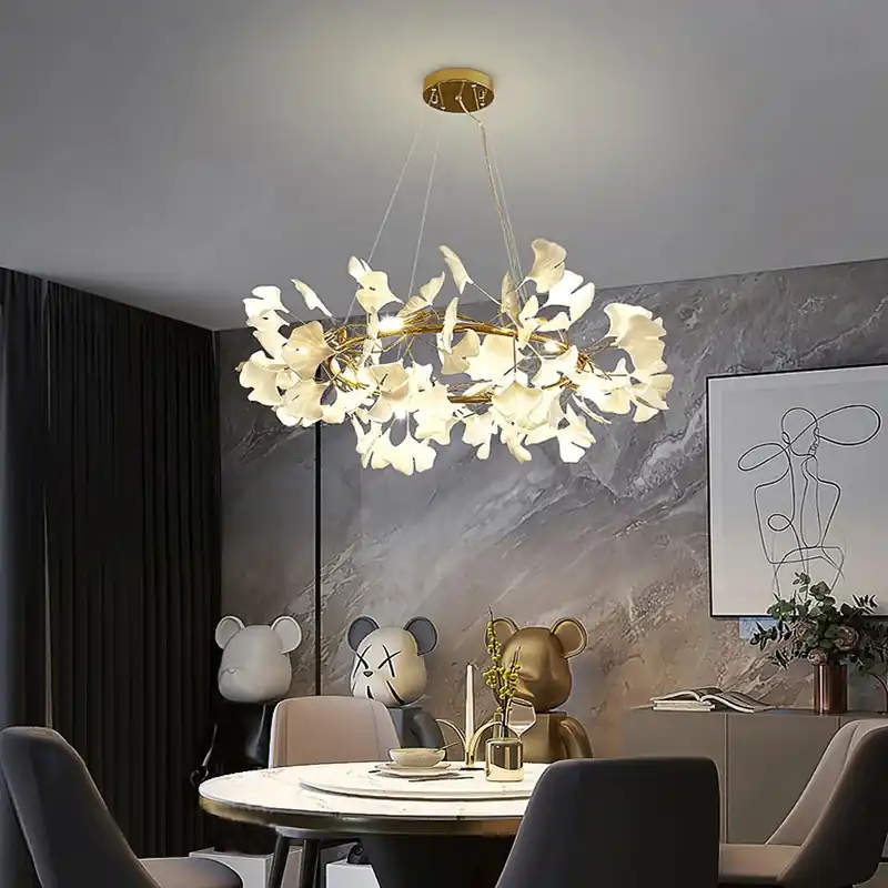 Gingko-Halo-Kronleuchter