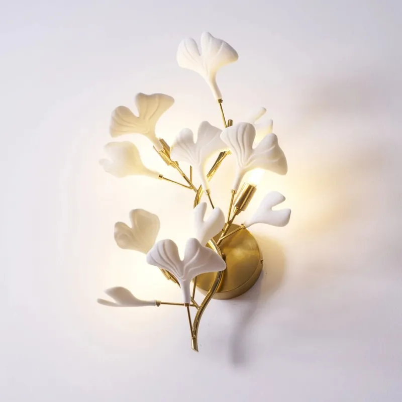 Gingko-Blatt-Wandleuchte