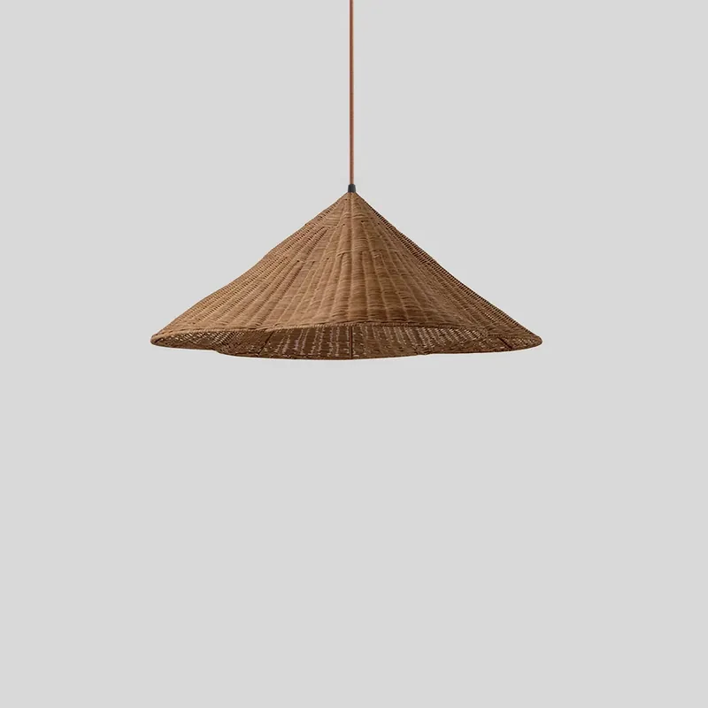 Boho-Pendelleuchte mit geflochtenem Bogen