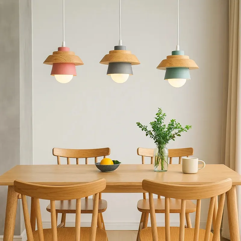 Lampada a sospensione Glarefusion Chic in legno