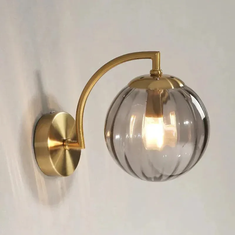 Lampada da parete in vetro colorato di anguria