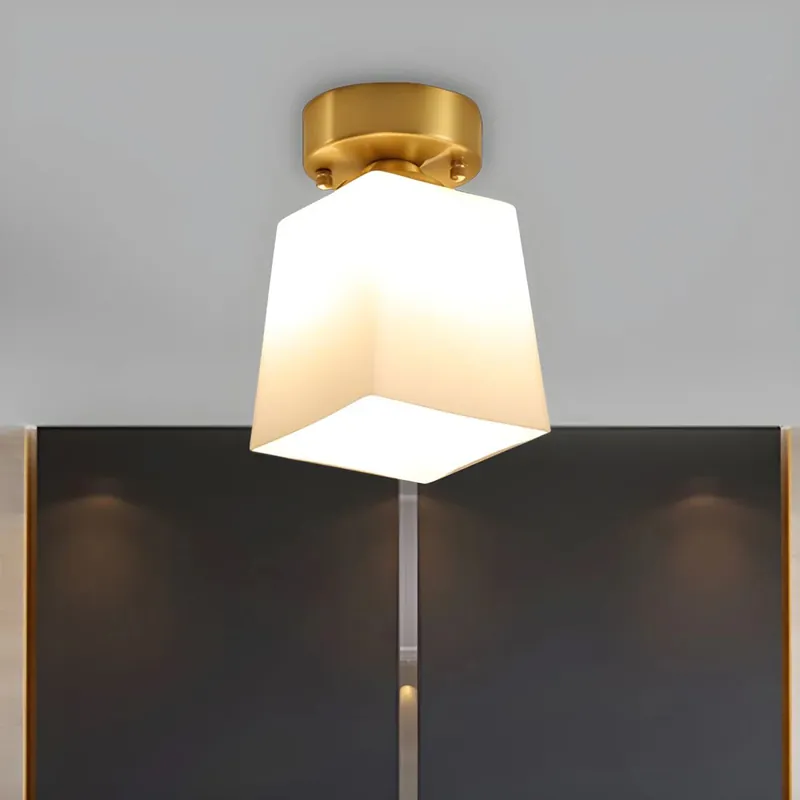 Lampada da soffitto moderna in vetro decorativo per corridoio semplice