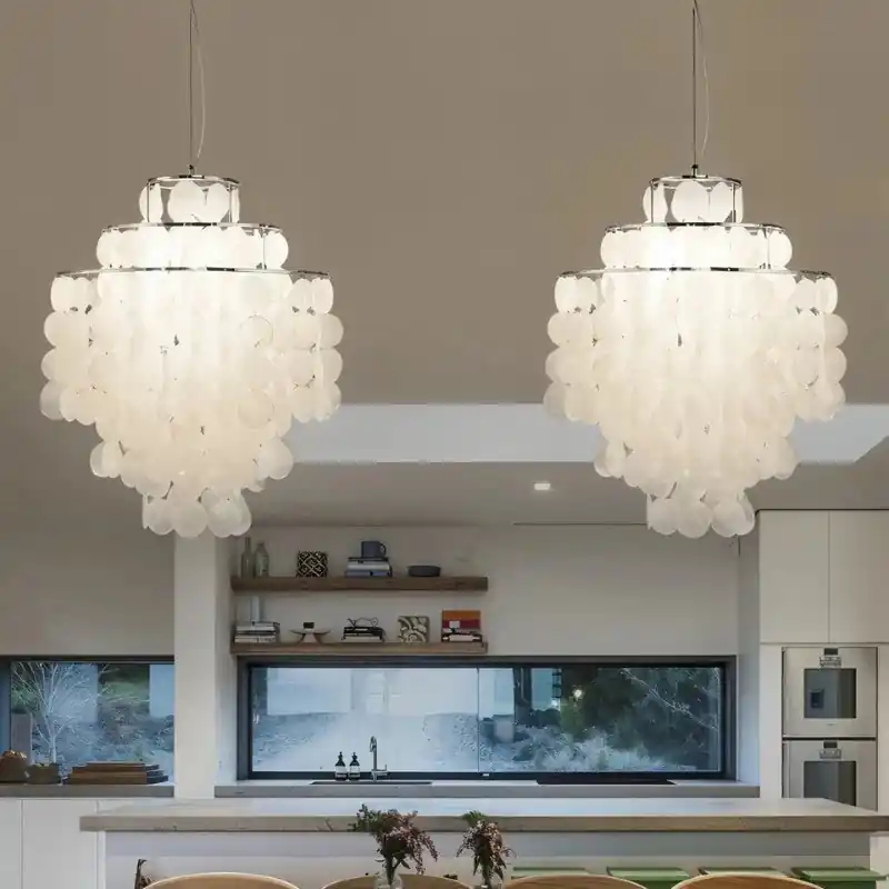Lampadario a conchiglia Halo