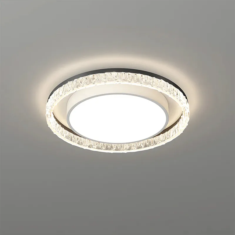 Plafoniera moderna a LED rotonda nera