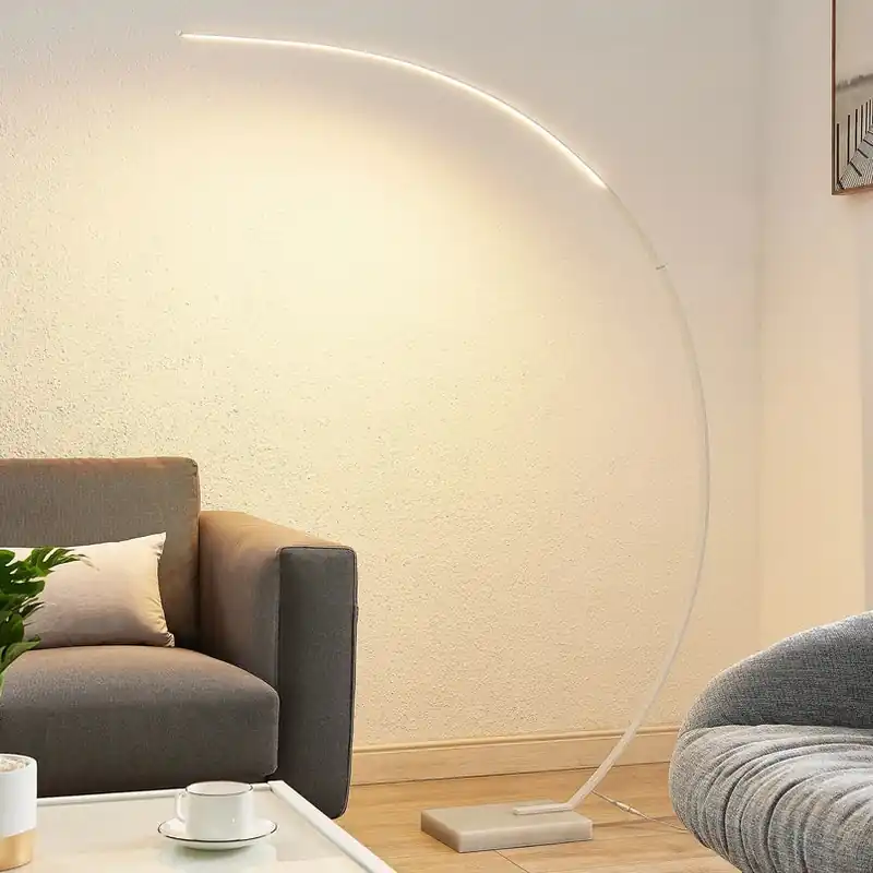 Lampada da Terra Moderna a Mezzaluna in Alluminio