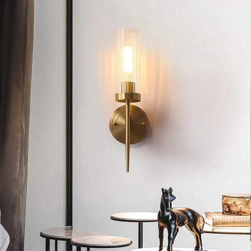 Applique da parete cilindrica in vetro \\"Eleganza Moderna\\"