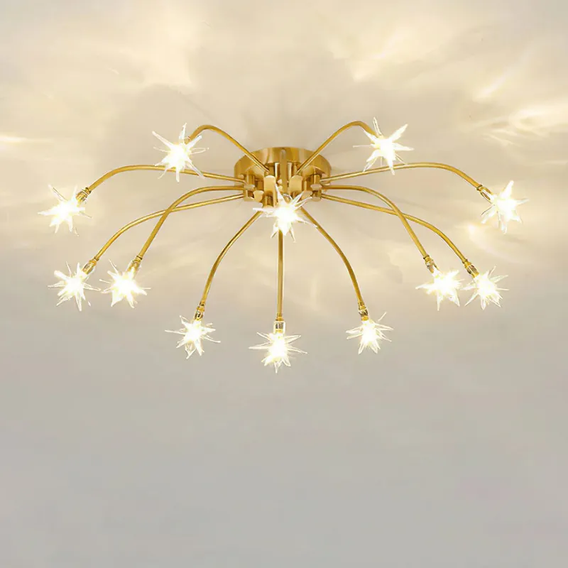 Opulenta plafoniera in vetro Star-Globe