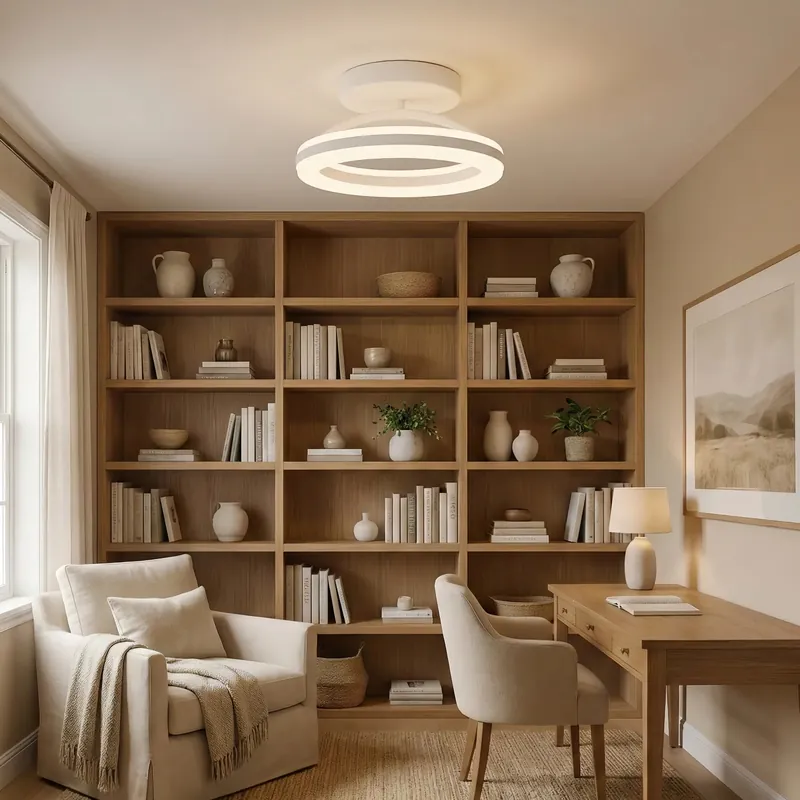 Chic modernt järn runt taklampa