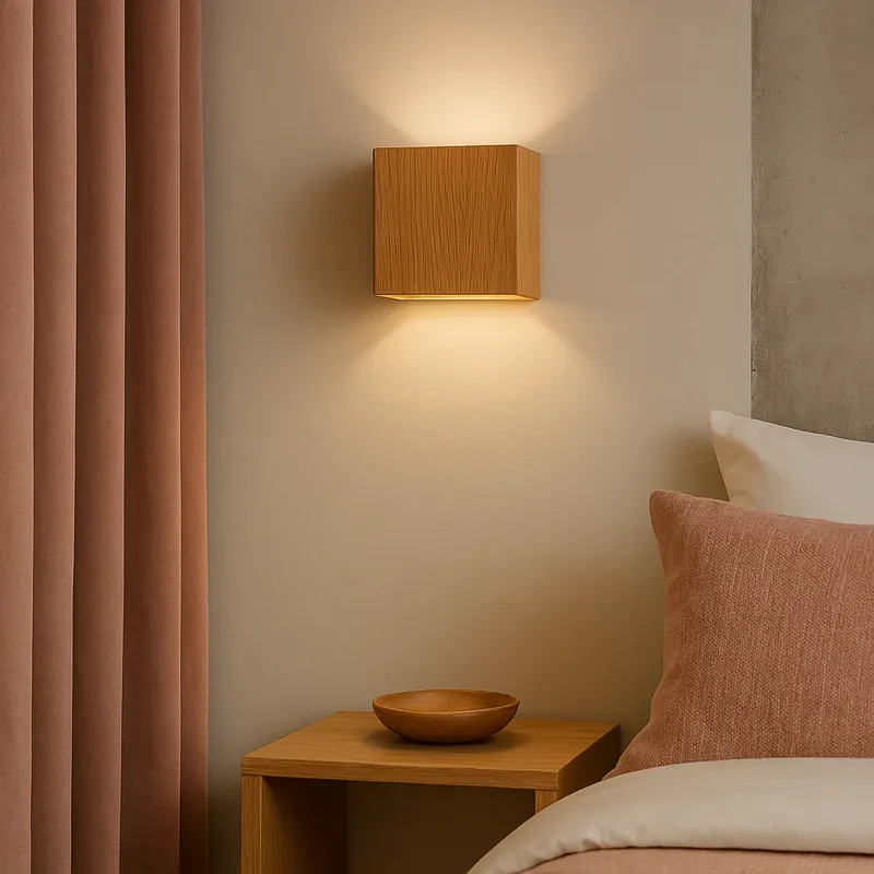 Modern enkel kubvägglampa
