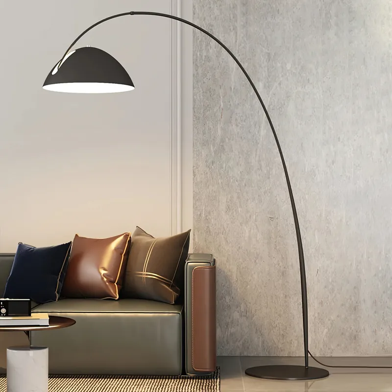 Strömlinjeformad Arc Metal Golvlampa