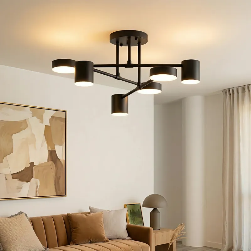 Ny geometrisk taklampa i metall