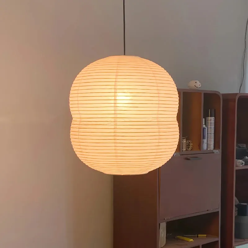 Wabi-Sabi Rund Pendellampa av papper