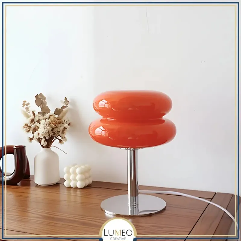 Lampe à poser en verre double diffuseur | Élégance vintage
