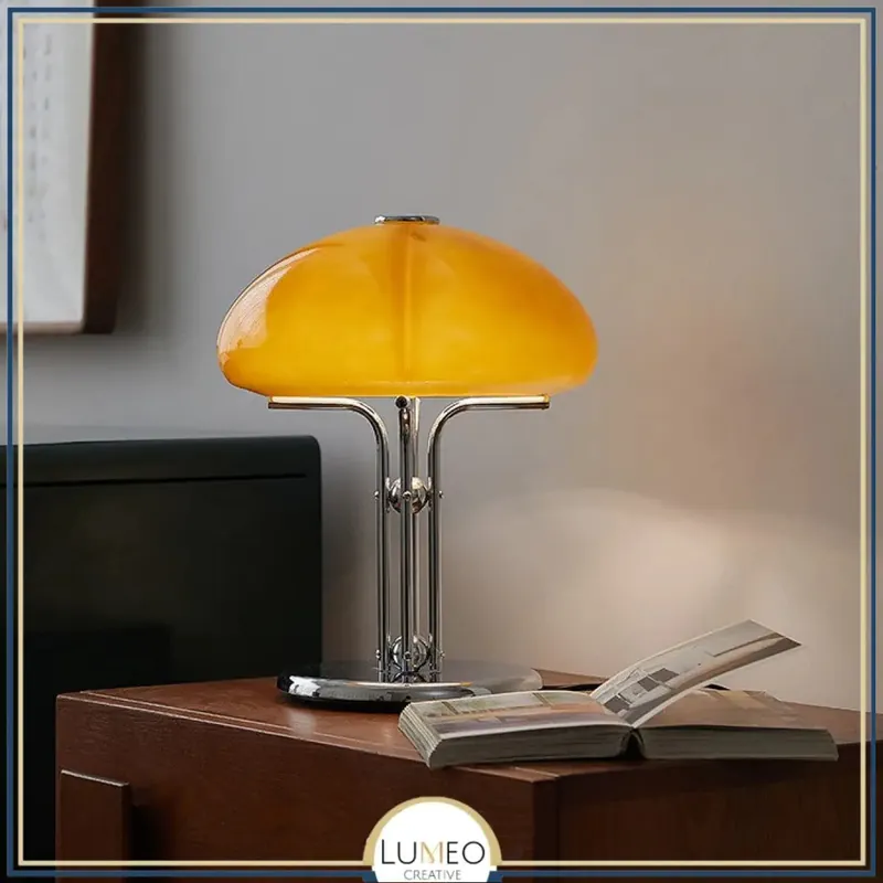 Lampe à poser vintage en verre coloré | Ambiance rétro et élégante