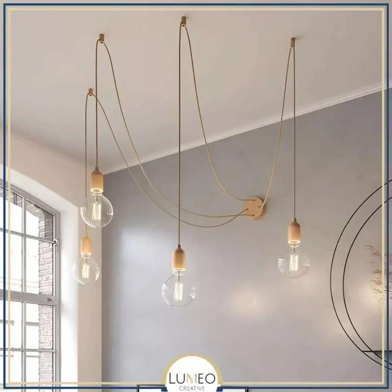 Kit décentralisation pour suspension (3pcs) | Crochet de plafond pour concevoir un lustre araignée