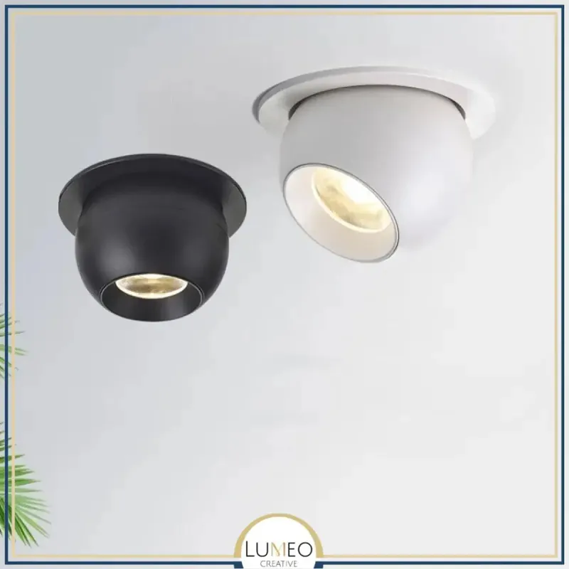 Spot encastré orientable design boule| Finition noire ou blanche