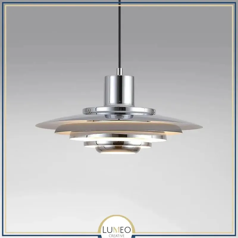 Suspension soucoupe style scandinave | Finition blanche ou argentée
