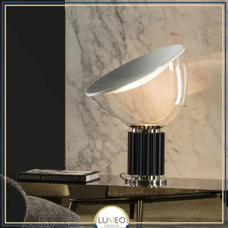 Lampe à poser design italien| Réflexion sculpturale et élégance vintage