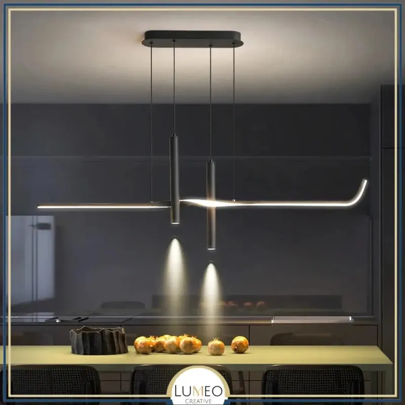 Suspension LED design minimaliste | Ligne graphique & éclairage ciblé