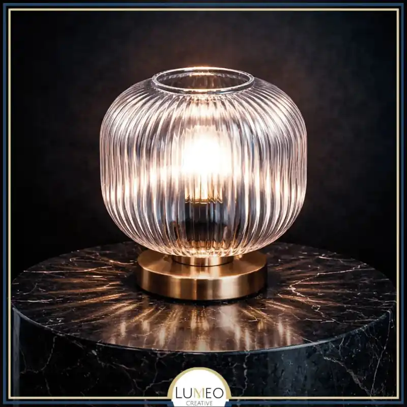 Lampe de table en verre vintage CRISTALI | A personnaliser